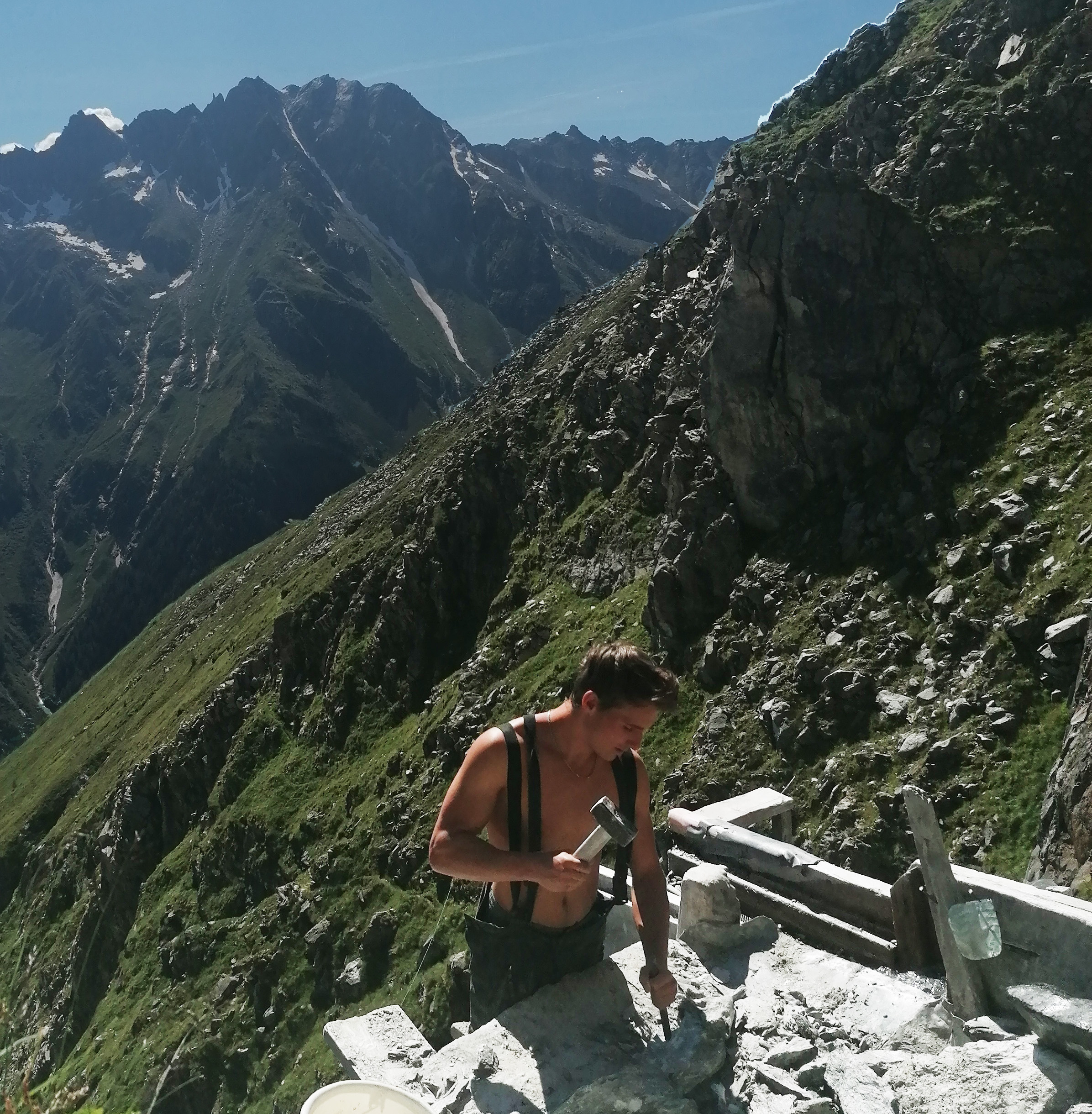 Steiner Andre beim Smaragdbergwerk im Habachtal